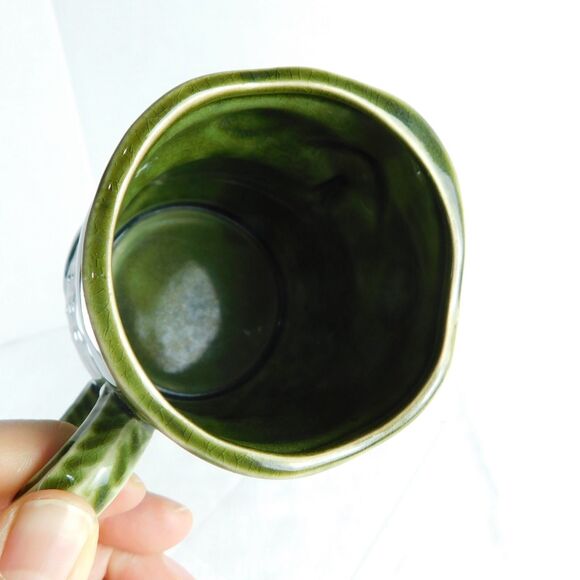 Vintage 1970's Green Ceramic Chicken Rooster Cup, Trimont Japan GUC - Picture 5 of 14